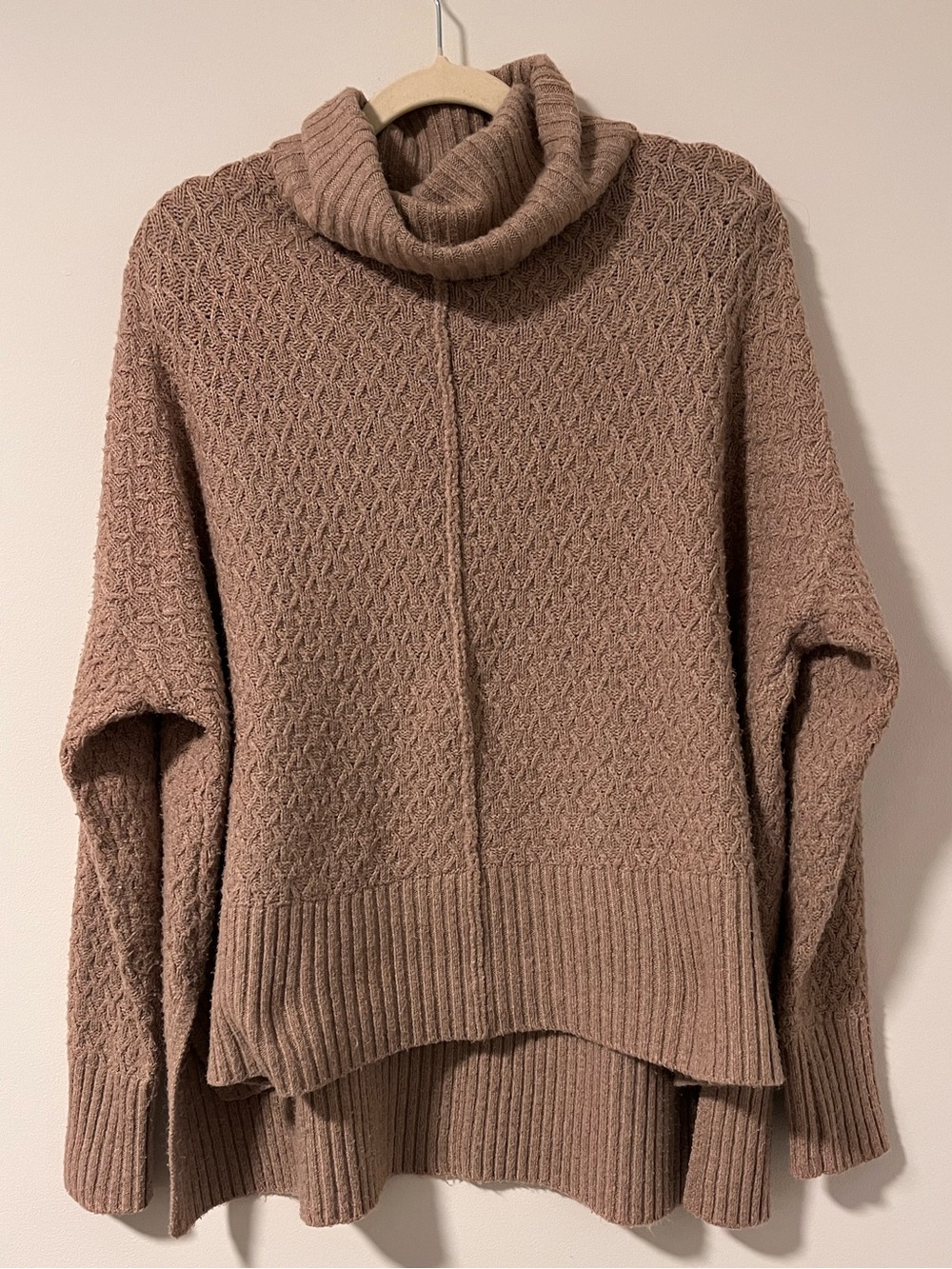 Able Relaxed Cable Turtleneck Sweater - Taupe
